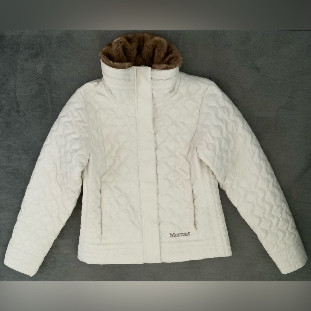 Marmot St. Moritz Faux Fur Collar Quilted Jacket